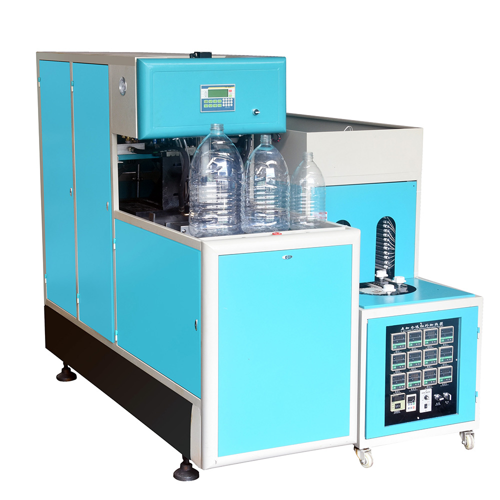 2 Cavities Semi Automatic Plastic Pet Mineral Water Bottle Blowing Blower Making Maker Stretch Blow Molding Machine 